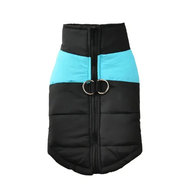 Blue waterproof dog coat