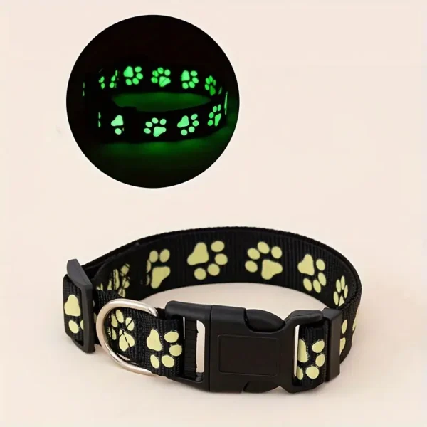 Black Glow Dog Collar