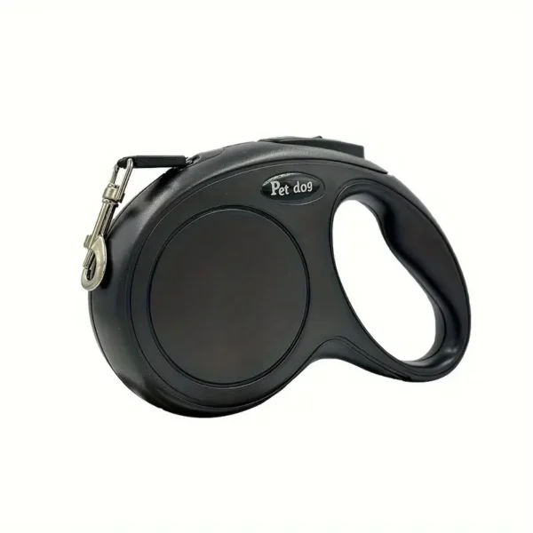 Black Solid Retractable Dog Lead