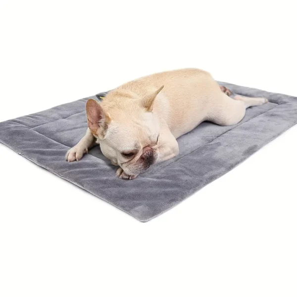 Dog Crate Bedding - Dark Grey Plush - Image 2